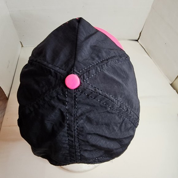 VINTAGE 1991 EYES ON THE CLASSICS HAT CAP MADE IN USA SNAPBACK NEON PINK BLACK - Picture 5 of 6